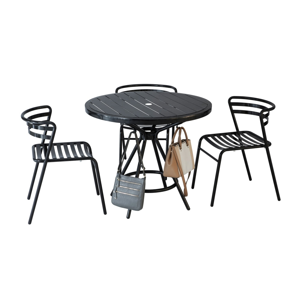 Safco CoGo Outdoor/Indoor Round Table, 30in Diameter, Black