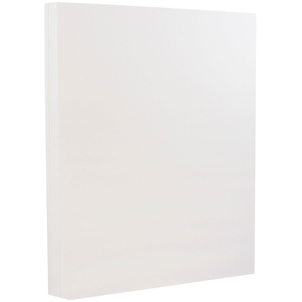 JAM Paper Card Stock, Strathmore Bright White Wove, Letter (8.5in x 11in), 88 Lb, Pack Of 50