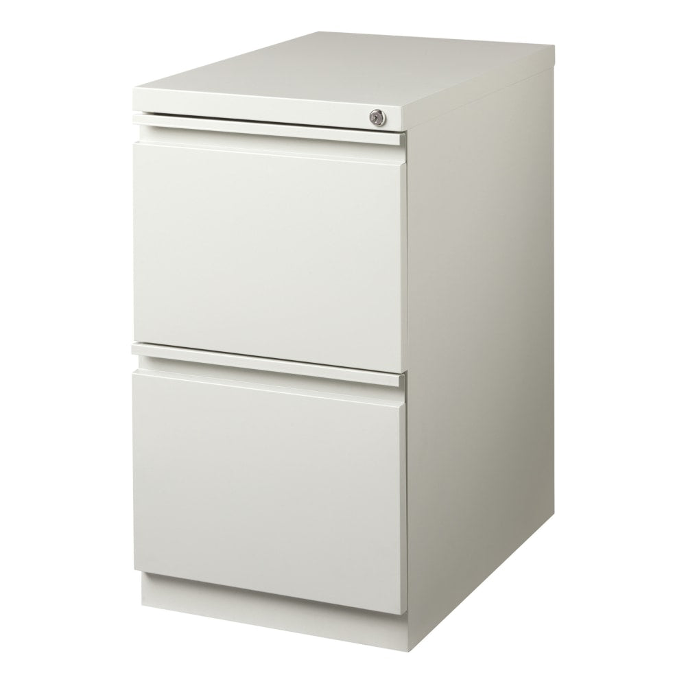 WorkPro 23inD Vertical 2-Drawer Mobile Pedestal File Cabinet, Light Gray