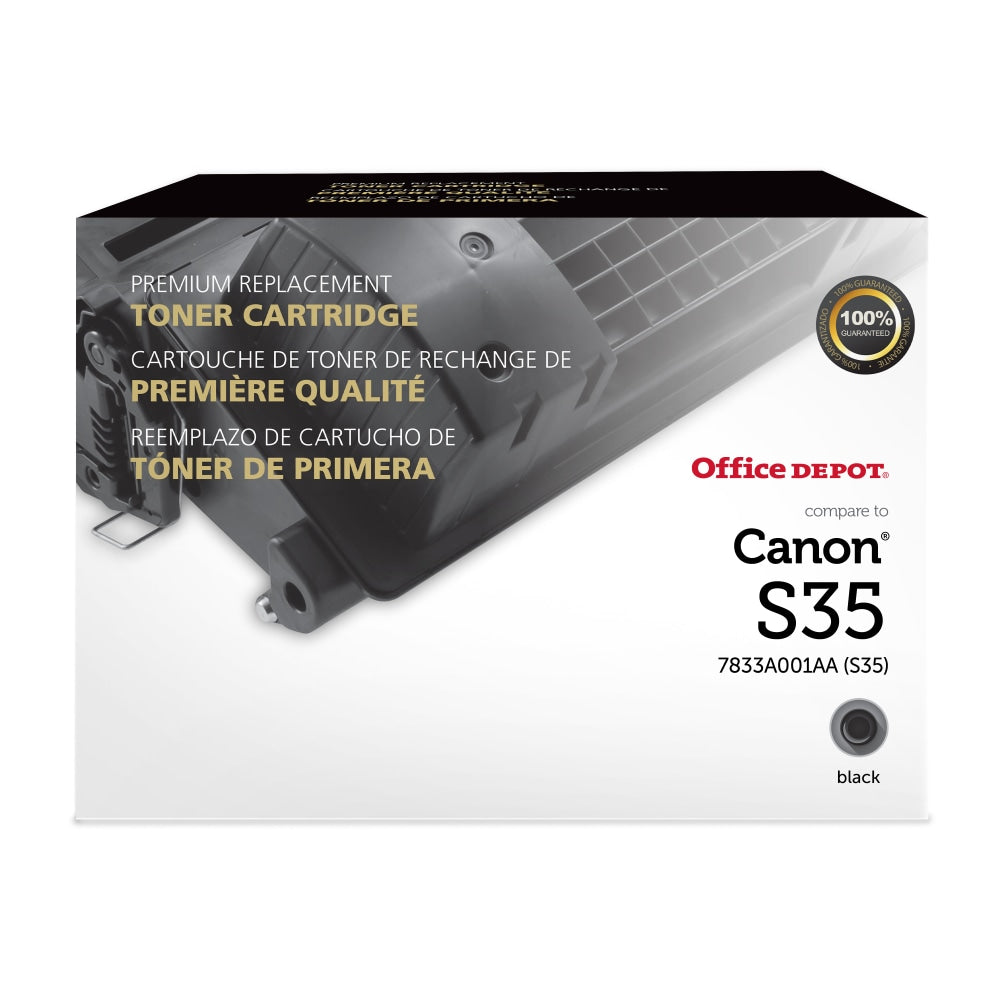 Office Depot Remanufactured Black Toner Cartridge Replacement For Canon S35, ODS35