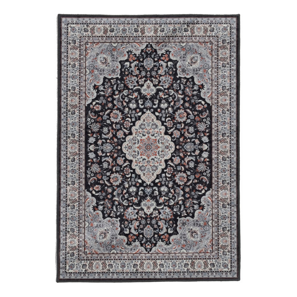 Linon Innova Area Rug, 3-1/2ft x 5ft, Guthrie Black/Cream