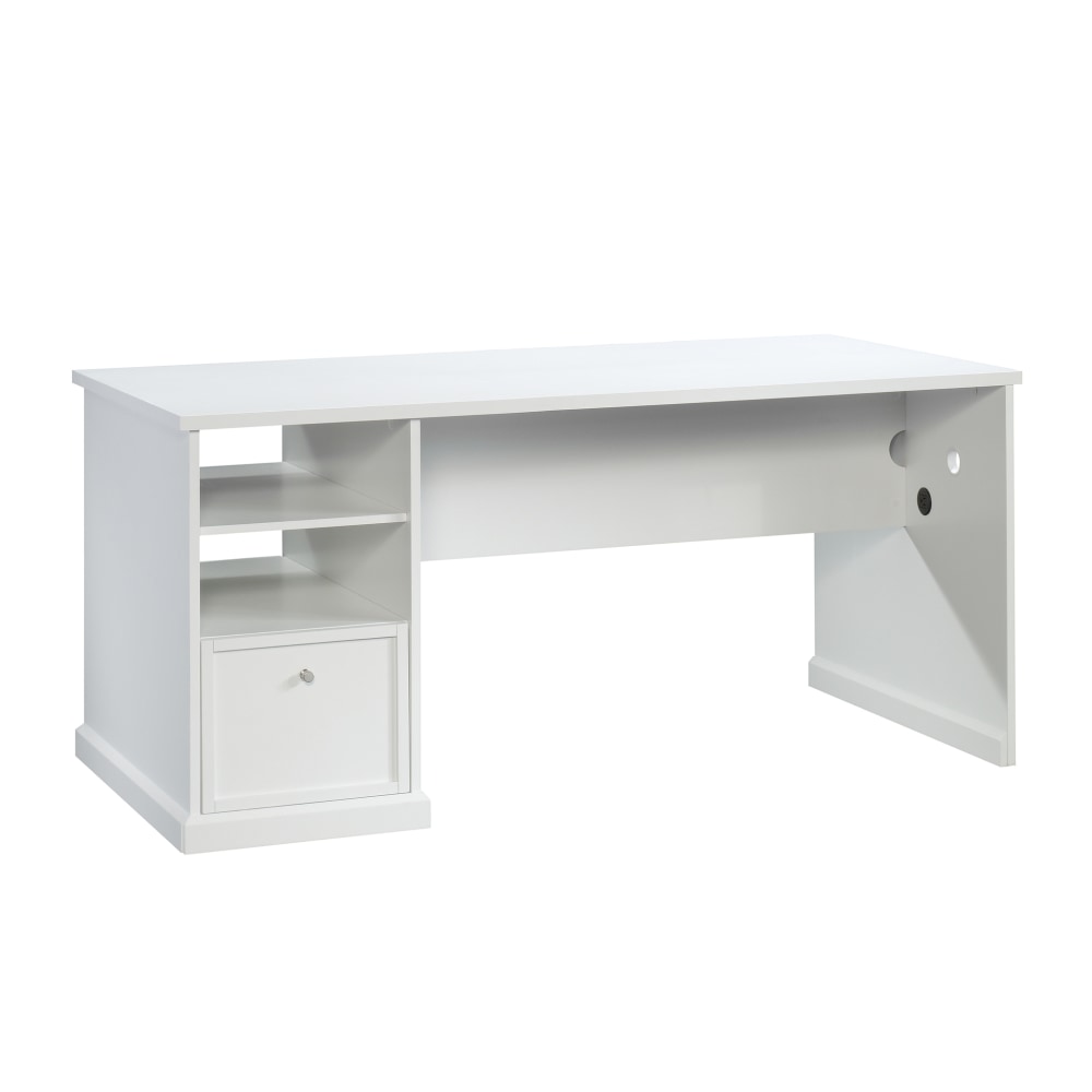 Sauder Craft Pro 66inW Computer Desk Project Table, White