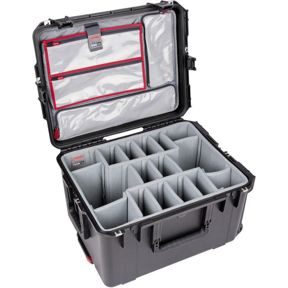 SKB Cases iSeries Protective Case With Padded Dividers, Lid Divider With Pull Handle And Wheels, 22inH x 17inW x 12-3/4inD