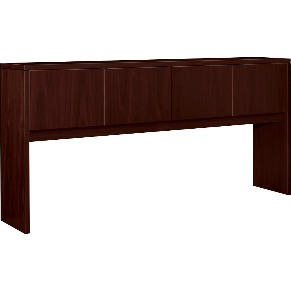 HON 10500 Series Laminate Desk Ensemble Stack-On 78inW Desk Hutch, Mahogany