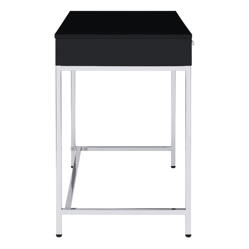 Office Star Vivos 42inW Writing Desk, Black/Chrome