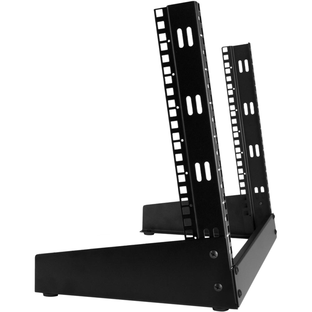 StarTech.com 8U Desktop Rack - 2-Post Open Frame Rack - 19in Open Frame Desktop Rail Rack - 8U