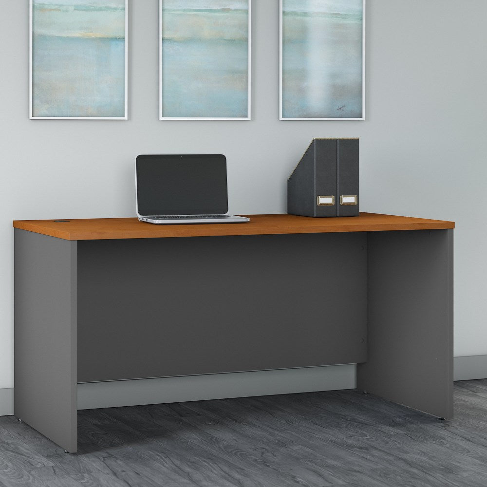 Bush Business Furniture Components 60inW Office Computer Desk, Natural Cherry/Graphite Gray, Standard Delivery