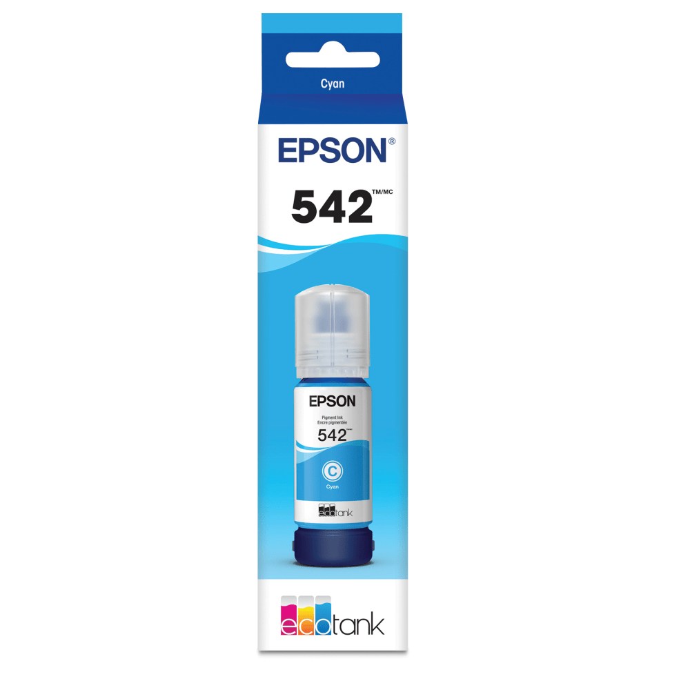 Epson 542 EcoTank Cyan Ink Refill Bottle, T542220-S