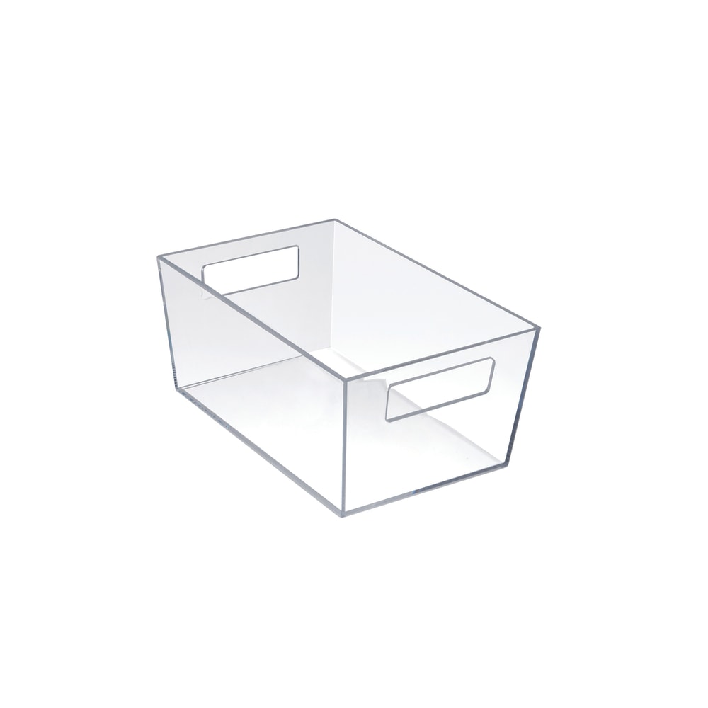 Azar Displays Tote Bins With Handles, Small, Clear, Pack Of 4 Bins