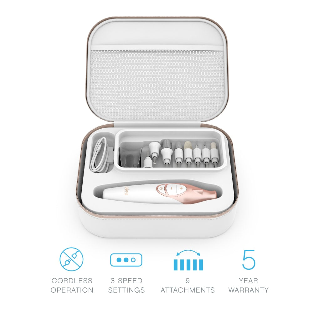 Pure Enrichment PureNails Luxe Rechargeable Manicure Set, White