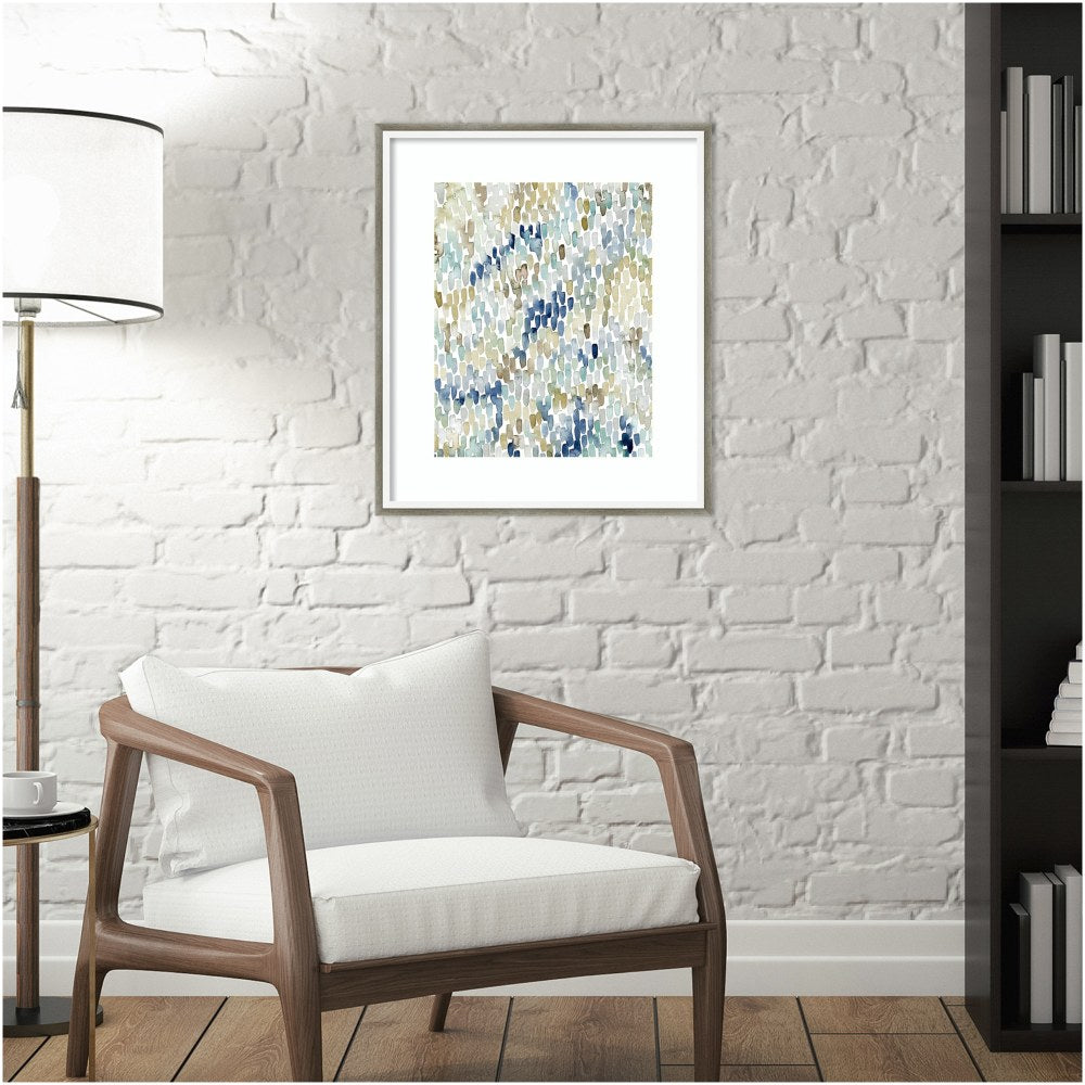 Amanti Art River Wavelets I by Grace Popp Wood Framed Wall Art Print, 18inW x 21inH, White