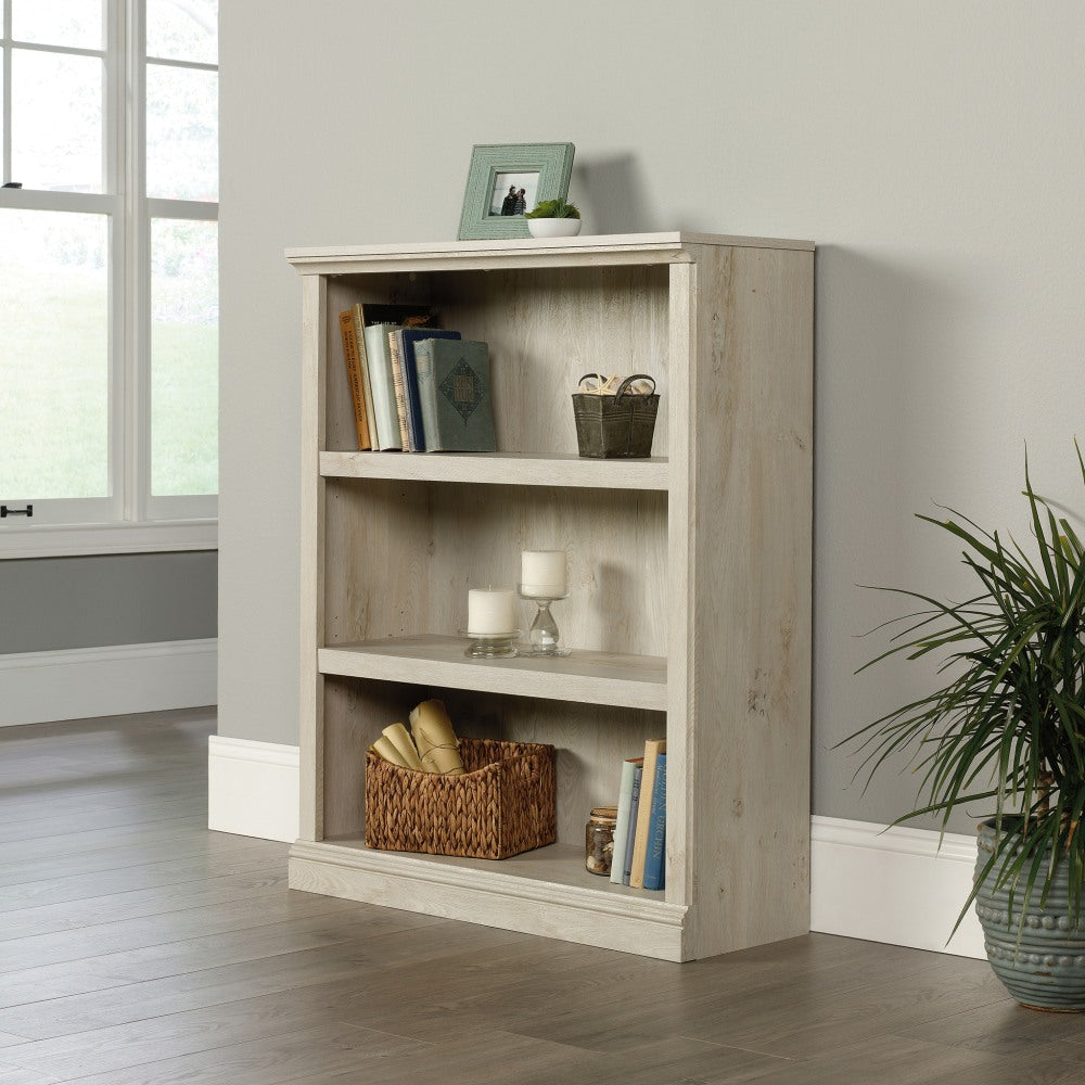 Sauder Select 44inH 3-Shelf Bookcase, Chalked Chestnut