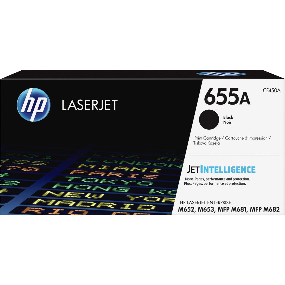 HP 655A Black Toner Cartridge, CF450A