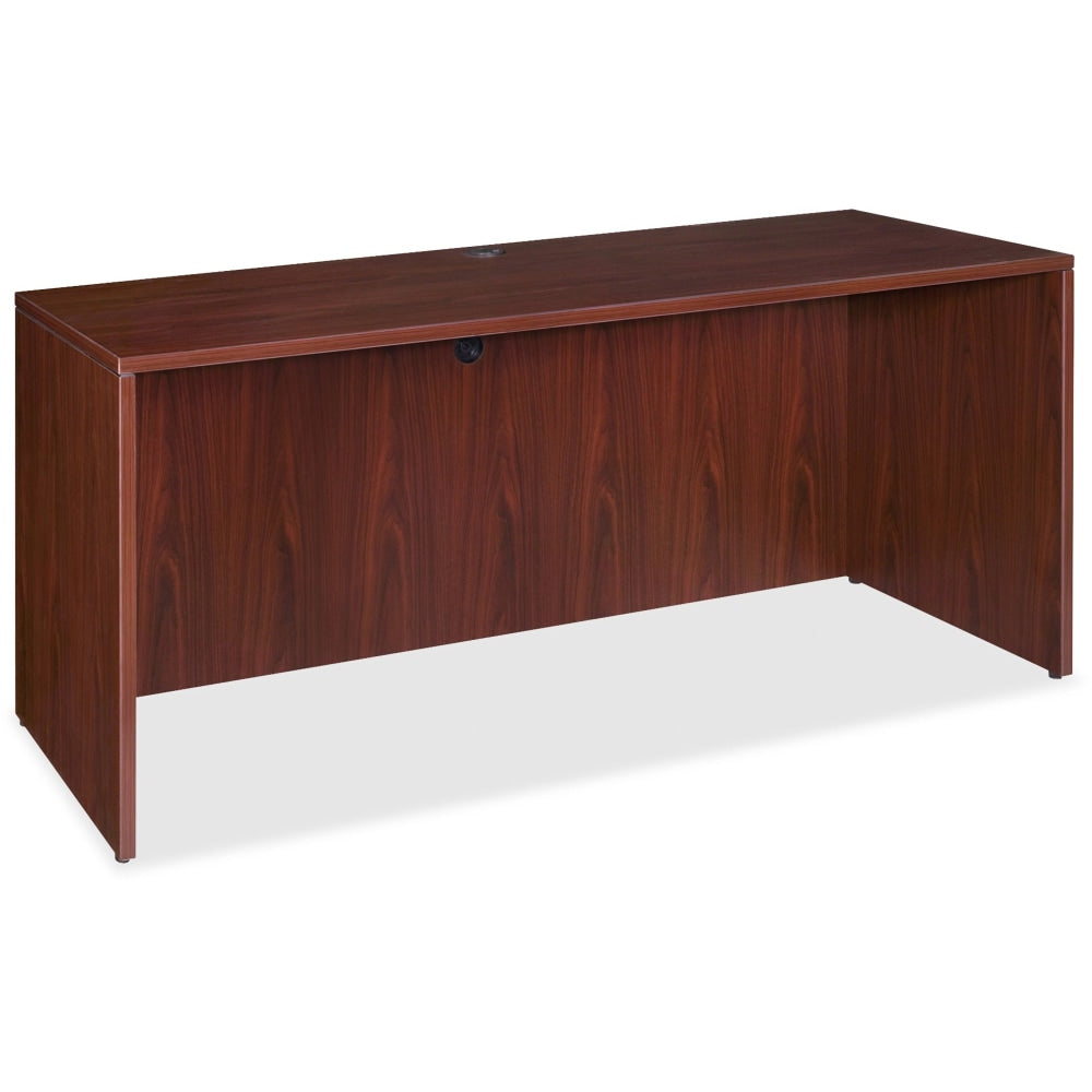 Lorell Essentials 66inW Computer Desk Credenza, Mahogany