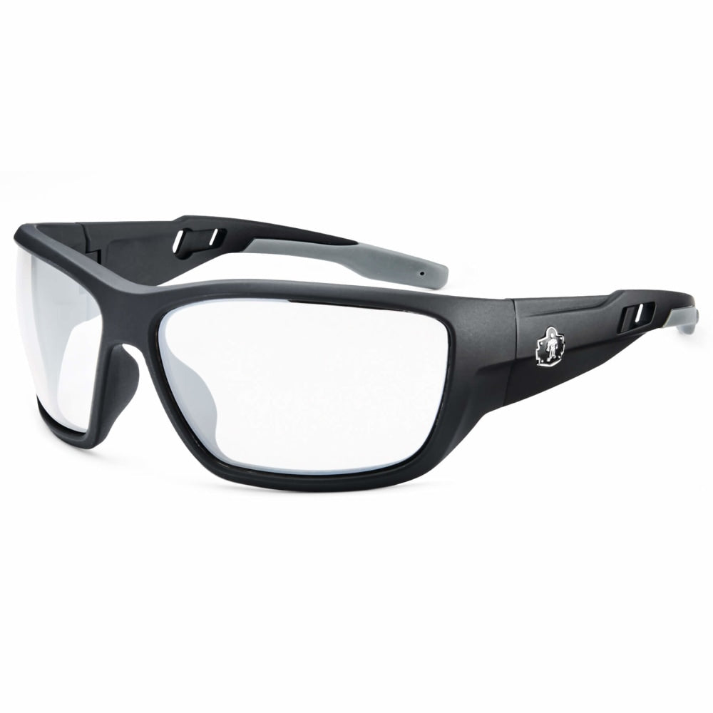 Ergodyne Skullerz Safety Glasses, Baldr, Anti-Fog, Matte Black Frame, Clear Lens