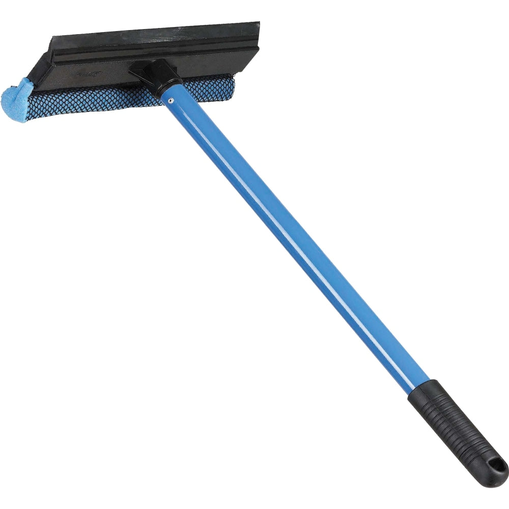 Ettore Scrubber Metal Handle Auto Squeegee - 8in Rubber Blade - Aluminum Handle - Light Weight, Durable, Rust Proof - Blue