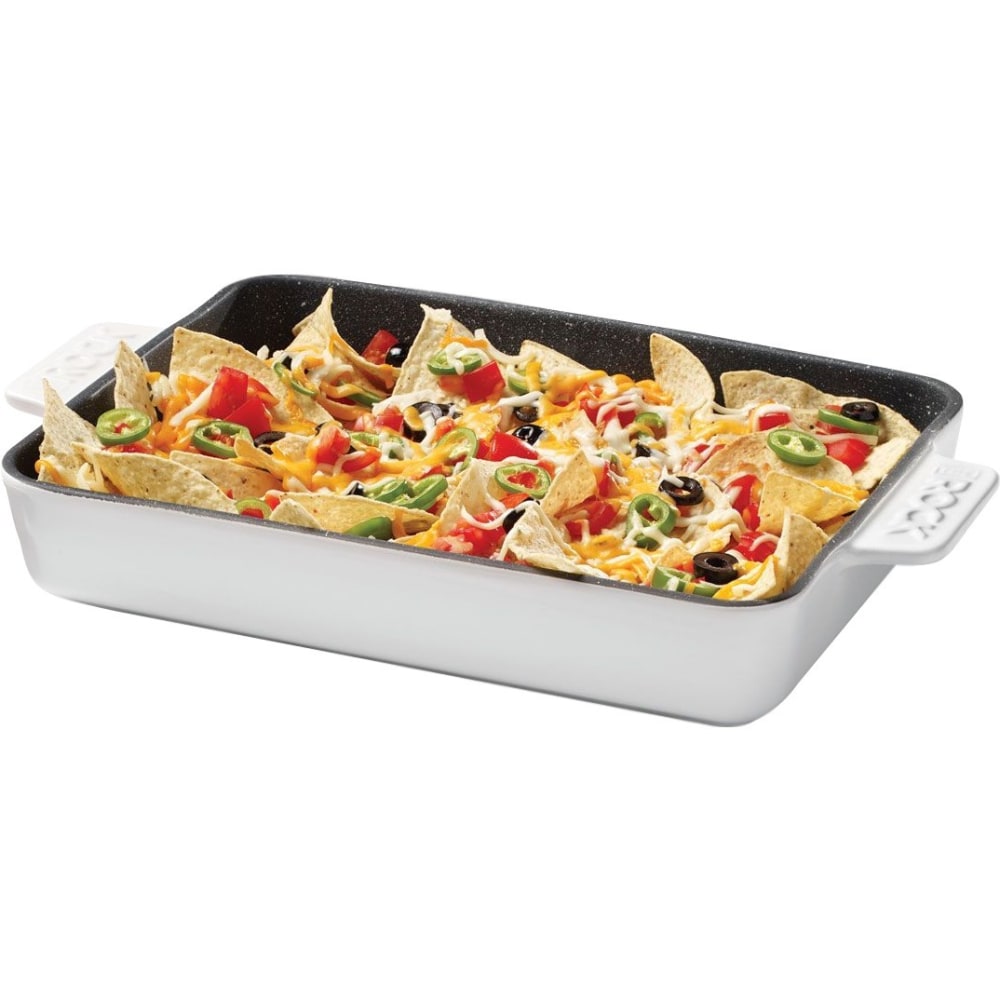 The Rock - Baking dish - 12.99 in x 9.45 in - non-stick - rectangular - white