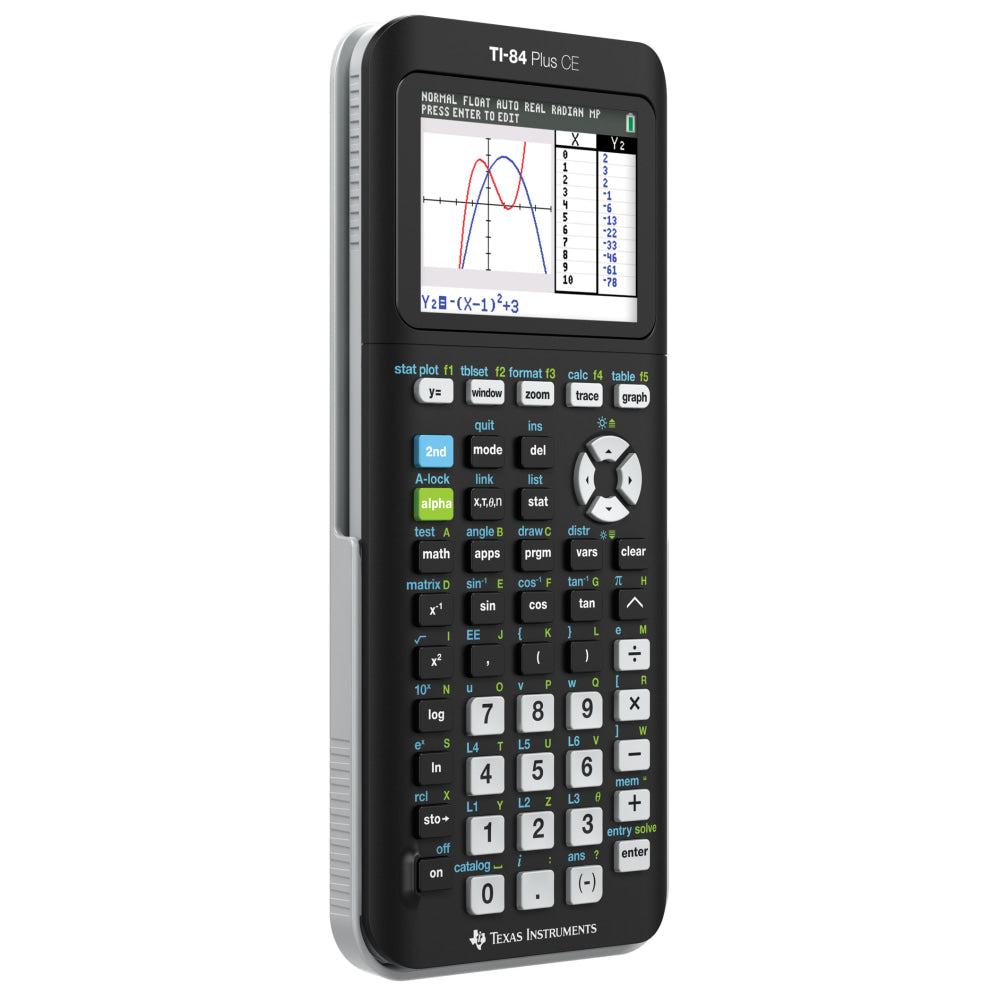 Texas Instruments TI-84 Plus CE Color Graphing Calculator, Black/White