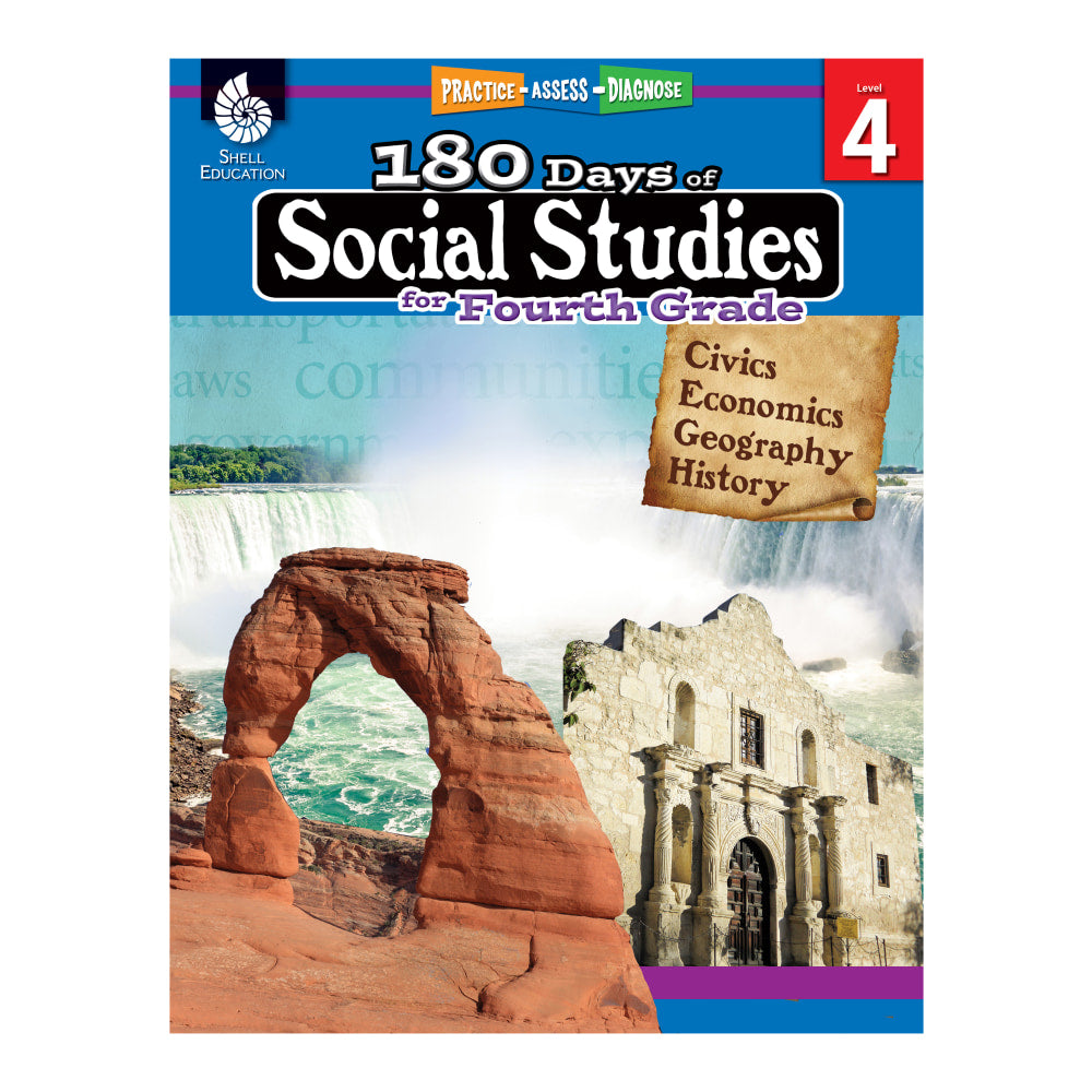 Shell Education 180 Days Of Social Studies, Grade 4