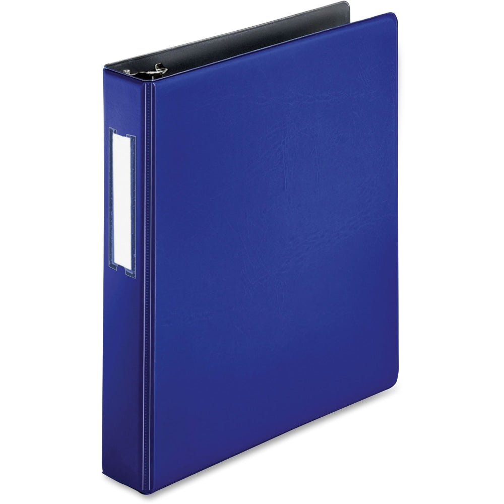 Business Source 1.5in D-Ring Binder, 1 1/2in Ring, Blue