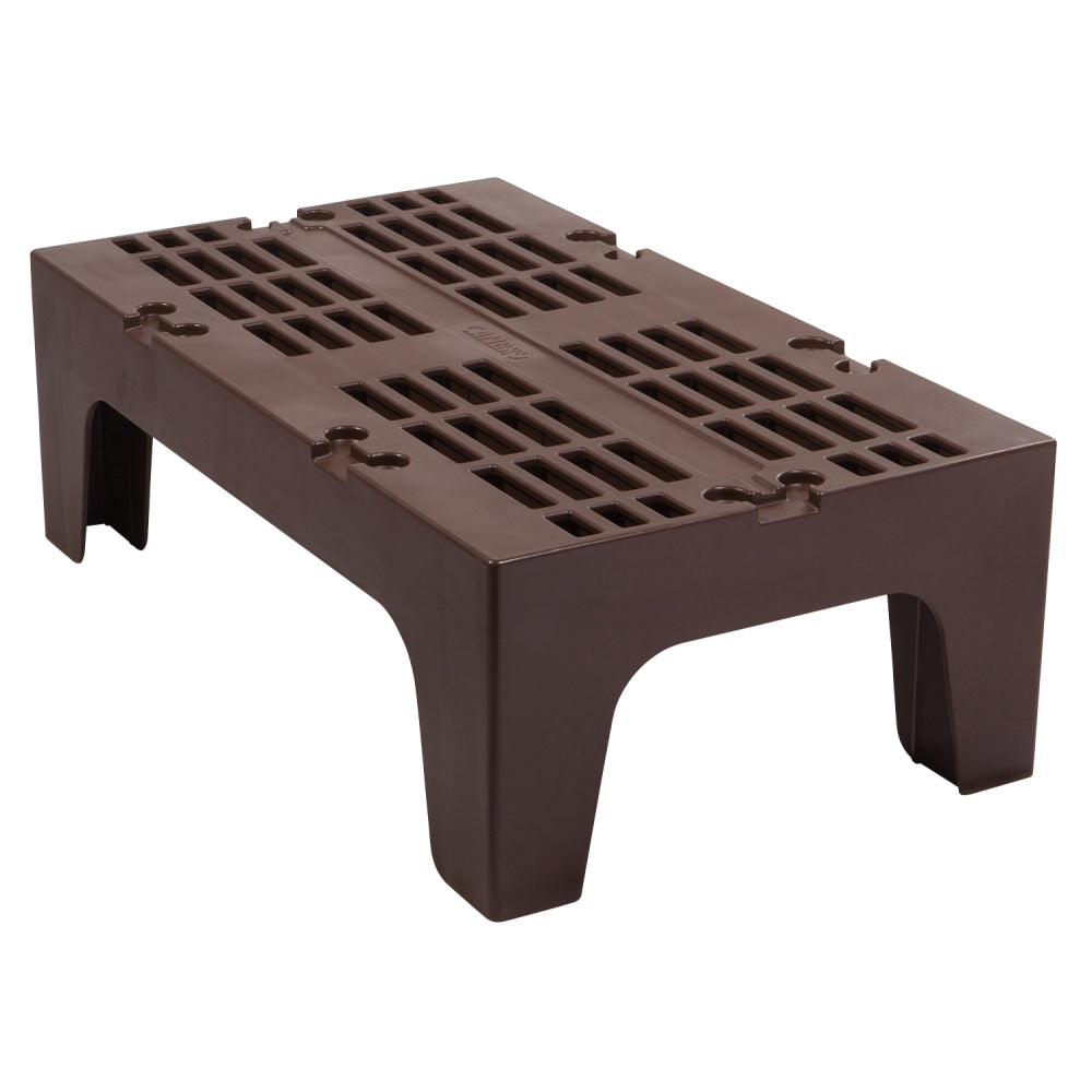 Cambro Vented Dunnage Rack, 12inH x 21inW x 36inD, Dark Brown