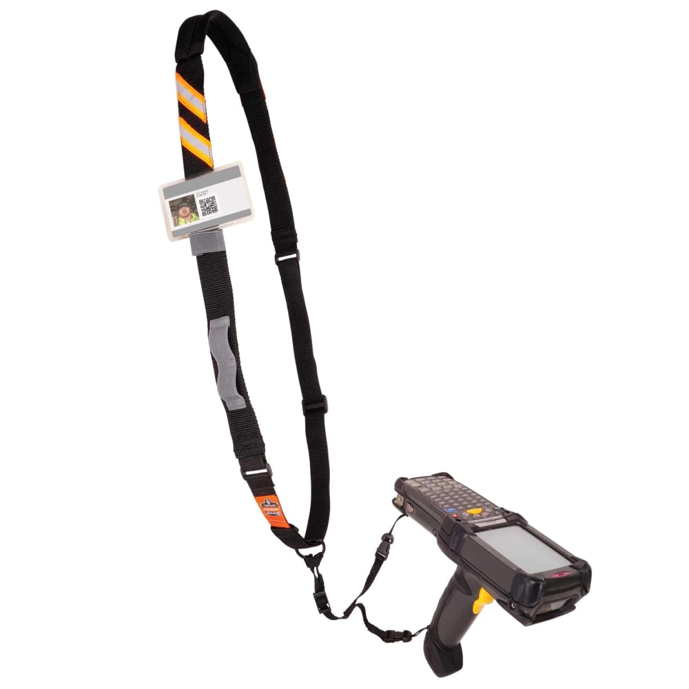 Ergodyne Squids 3137 Barcode Scanner Sling And Lanyard With Shoulder Padding, Black