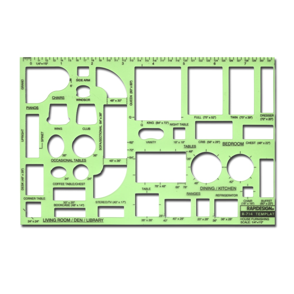 Rapidesign Interior Drafting And Design Templates, House Furnishing