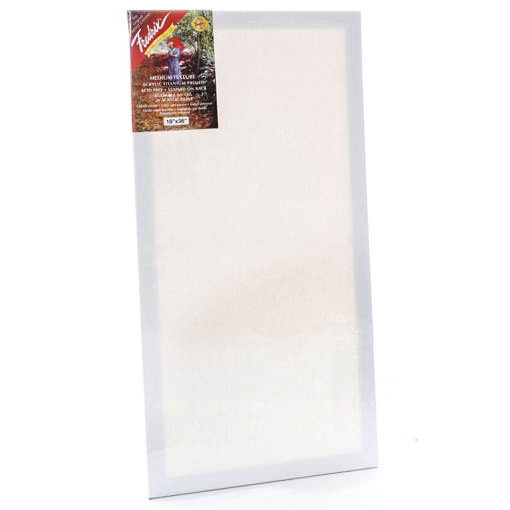 Fredrix Red Label Stretched Cotton Canvas, 18in x 36in x 11/16in