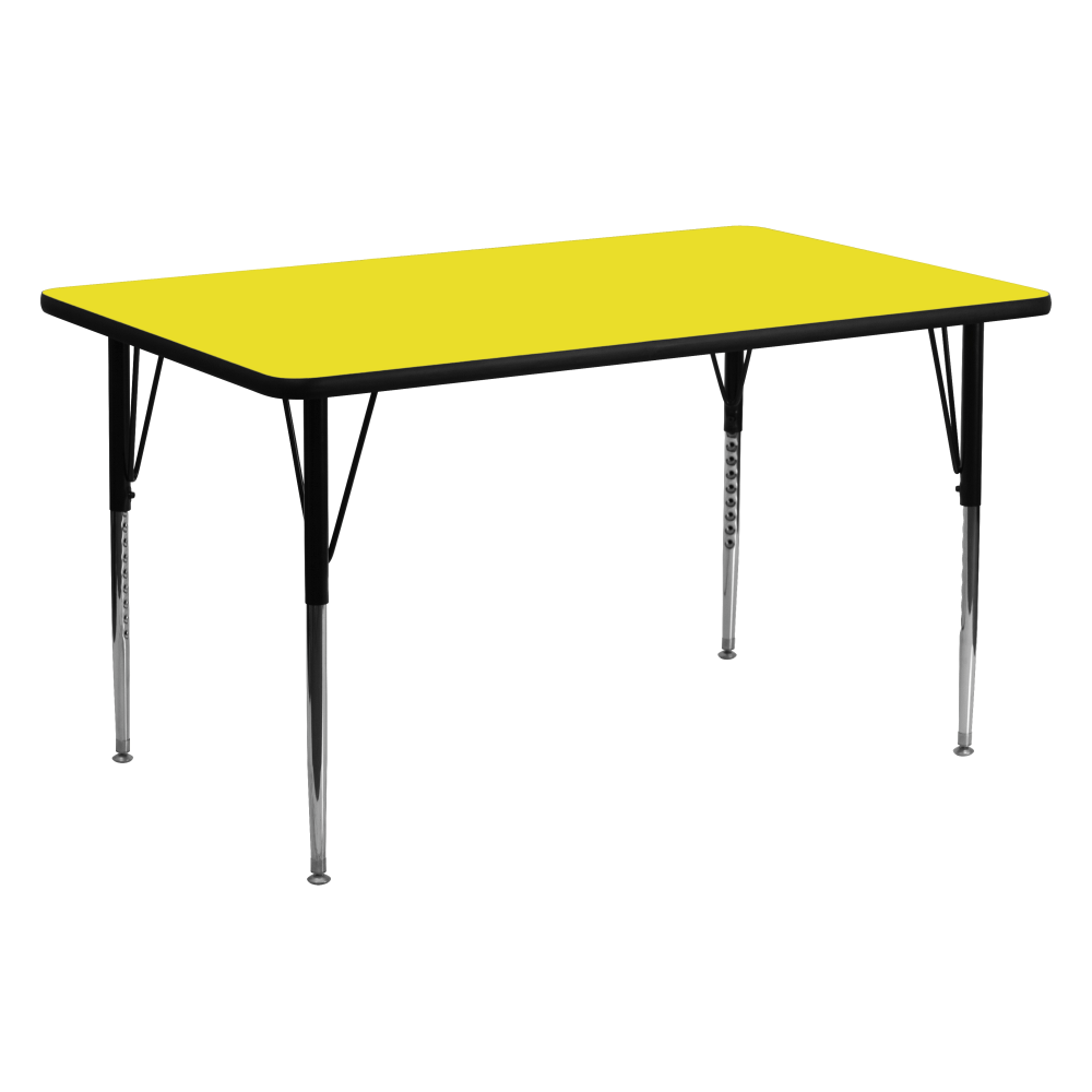 Flash Furniture Rectangular Activity Table, 30-1/4in x 24in, Yellow