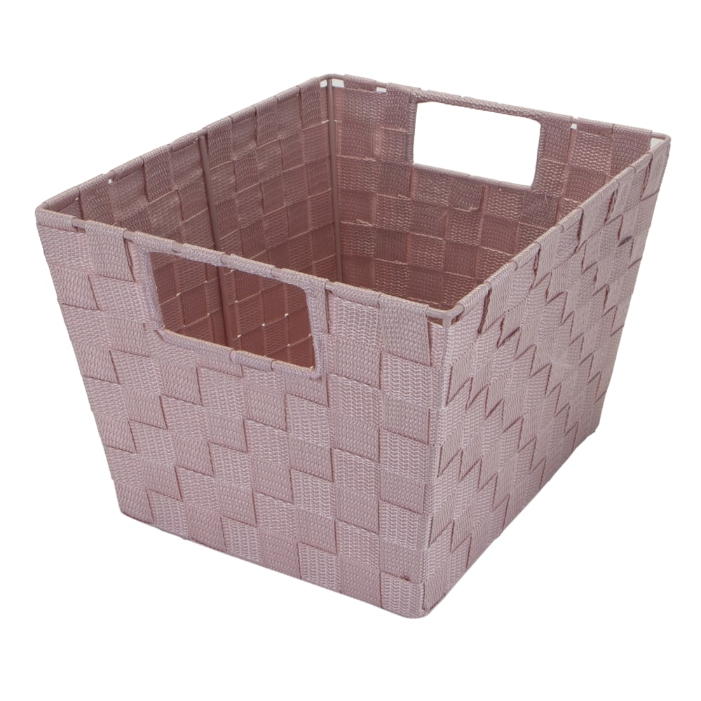 Realspace Woven Storage Tote, Medium Size, Blush