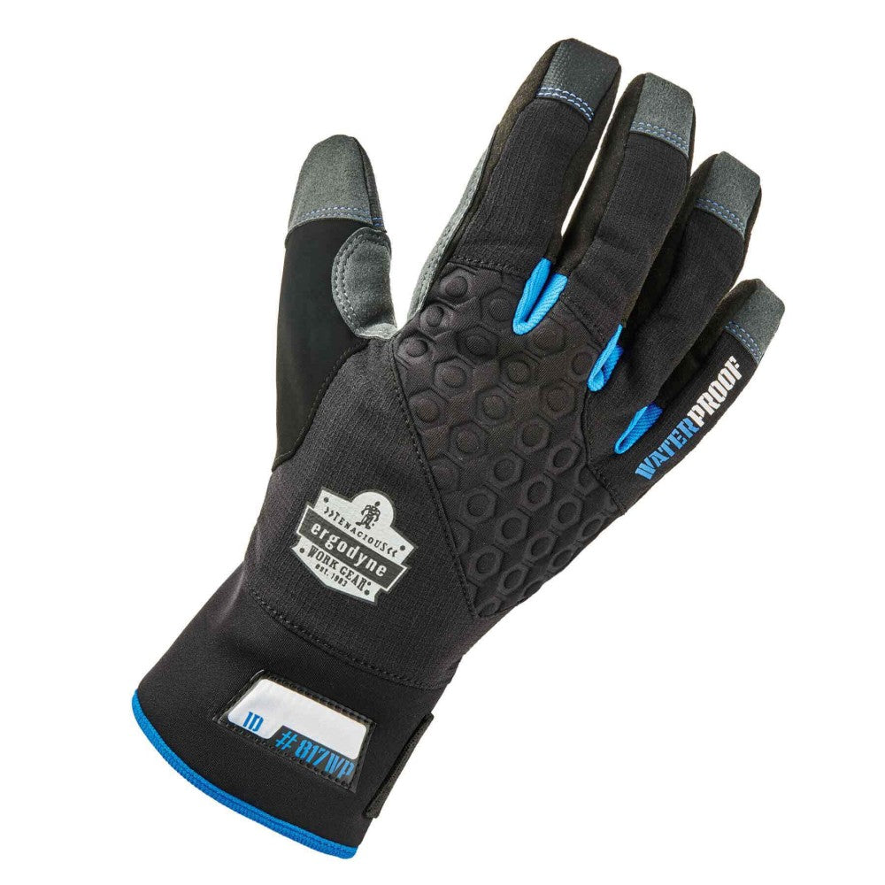 Ergodyne ProFlex 817WP Reinforced Thermal Waterproof Utility Gloves, Large, Black