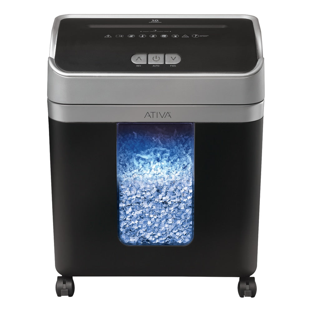 Ativa 10-Sheet Micro-Cut Shredder, OMM103P