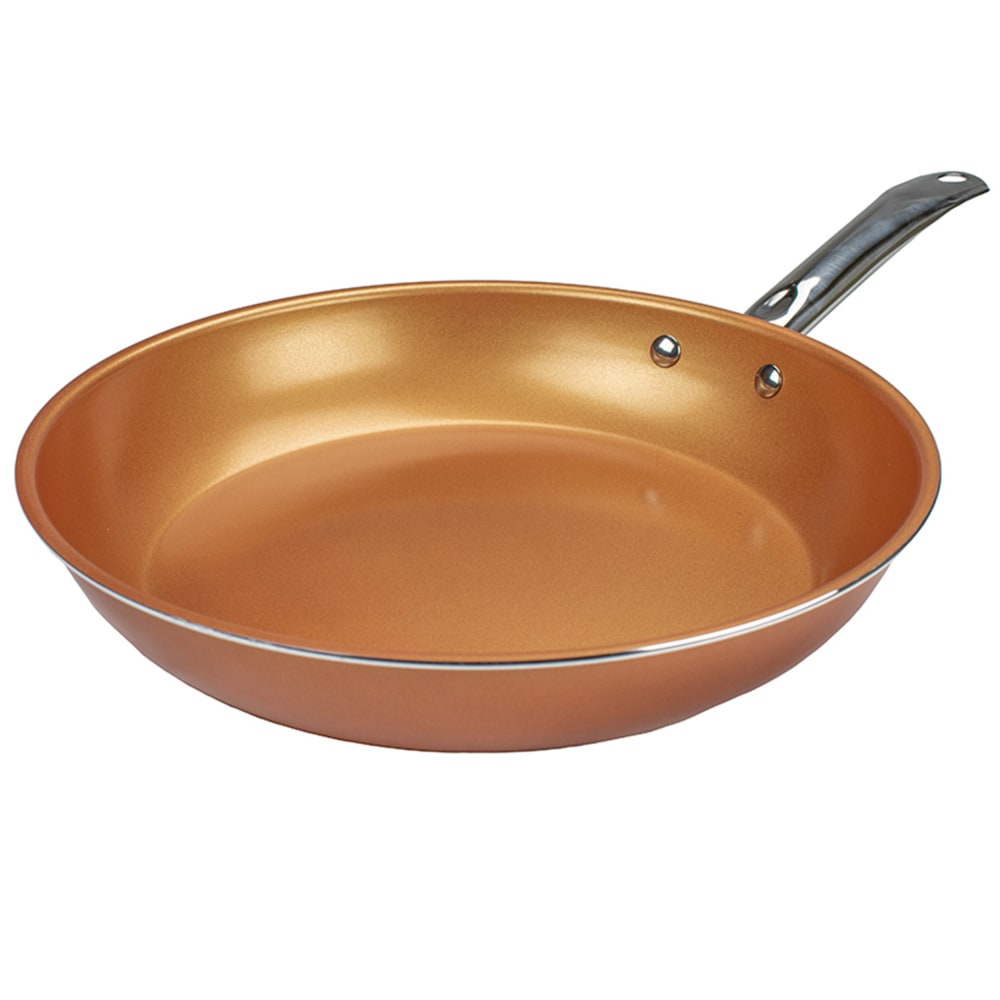 Brentwood Aluminum Non-Stick Frying Pan, 11-1/2in, Copper