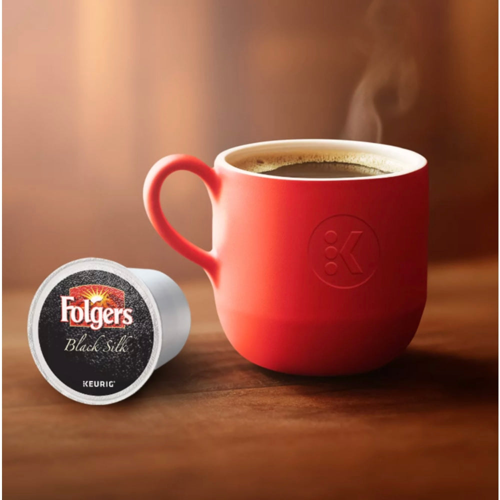 Folgers Single-Serve Coffee K-Cup Pods, Black Silk, Carton Of 24