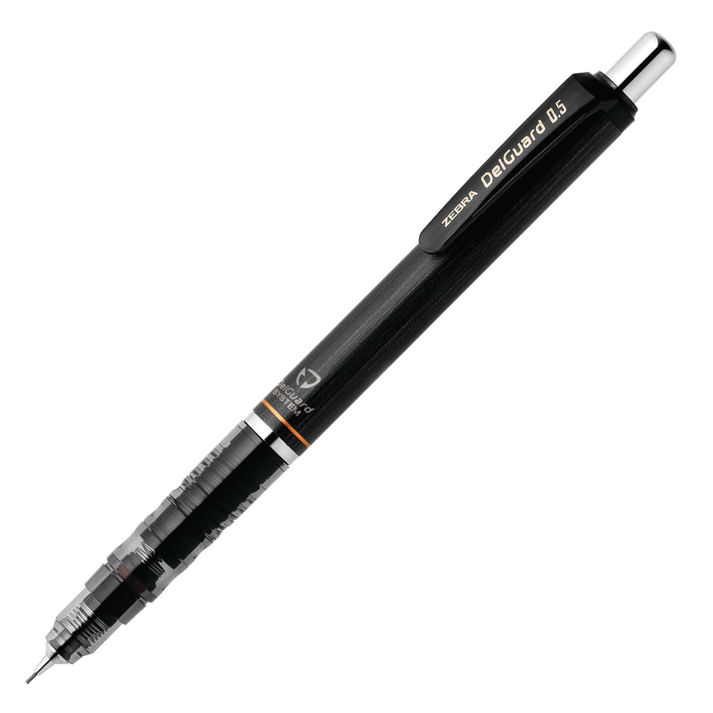 Zebra Pen Delguard Mechanical Pencil, 0.5 mm, Black Barrel