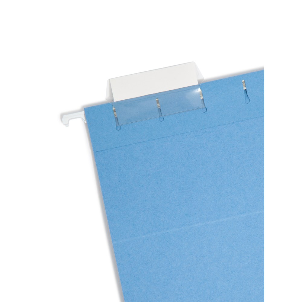 Smead Hanging File Folders, 1/5-Cut Adjustable Tab, Letter Size, Blue, Box Of 25