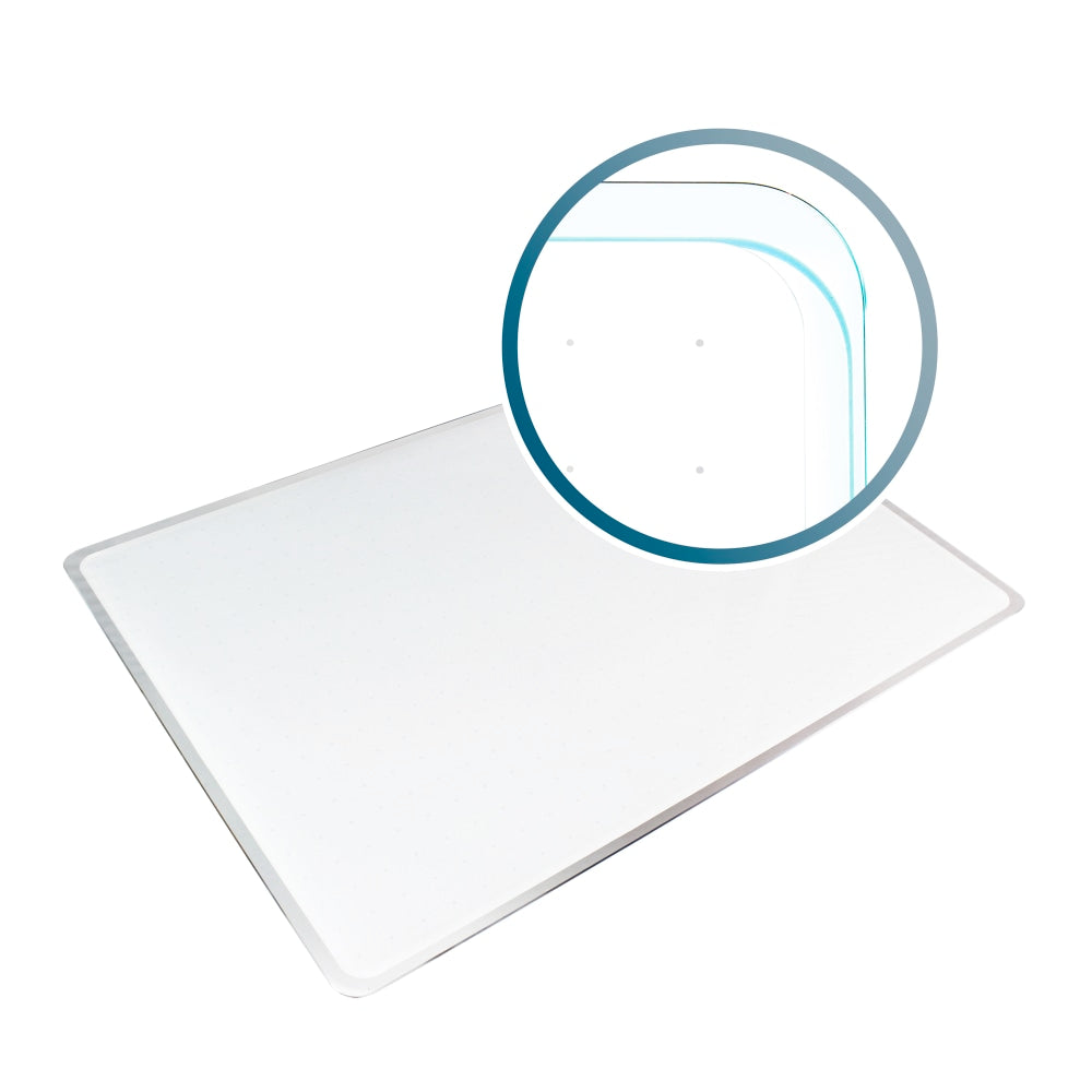 Floortex Viztex Glacier Multi-Purpose Grid Glass Dry Erase Board, 30in x 40in, White