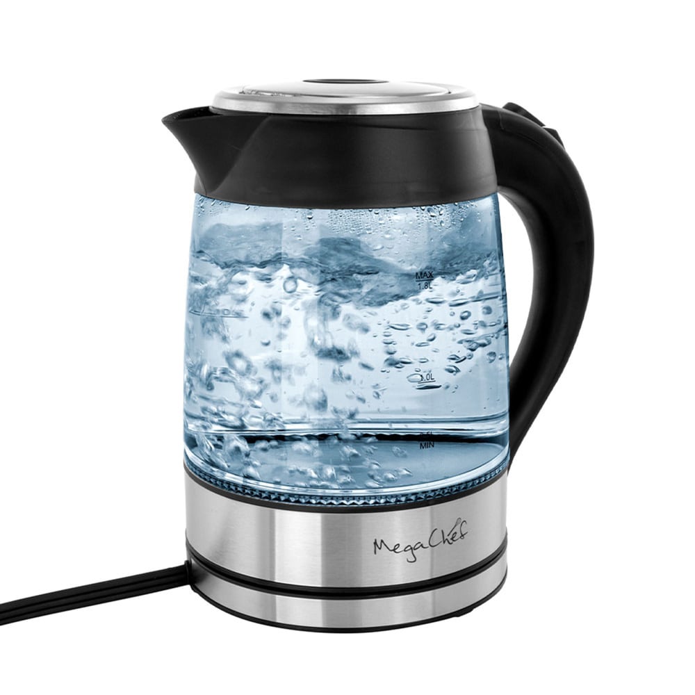 MegaChef 99596270M 1.8-Liter Electric Tea Kettle, Clear