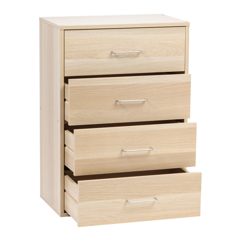 IRIS 4-Drawer Dresser, 32-15/16inH x 23-1/4inW x 13-13/16inD, Light Brown