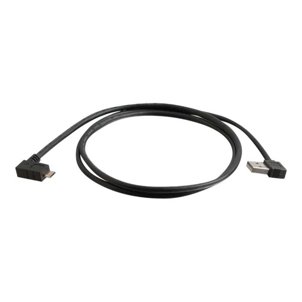 C2G C2G 3m USB A to Micro-USB B Cable with Right Angeled Connectors-USB 2.0 10ft - USB cable - USB (M) to Micro-USB Type B (M) - 10 ft - 90 deg. connector - black