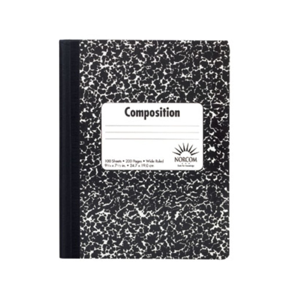 Composition Book, 7-1/2in x 9-3/4in, Wide-Rule, 100 Sheets