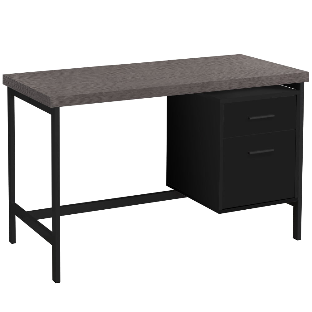 Monarch Specialties Paul 48inW Computer Desk, Black/Gray