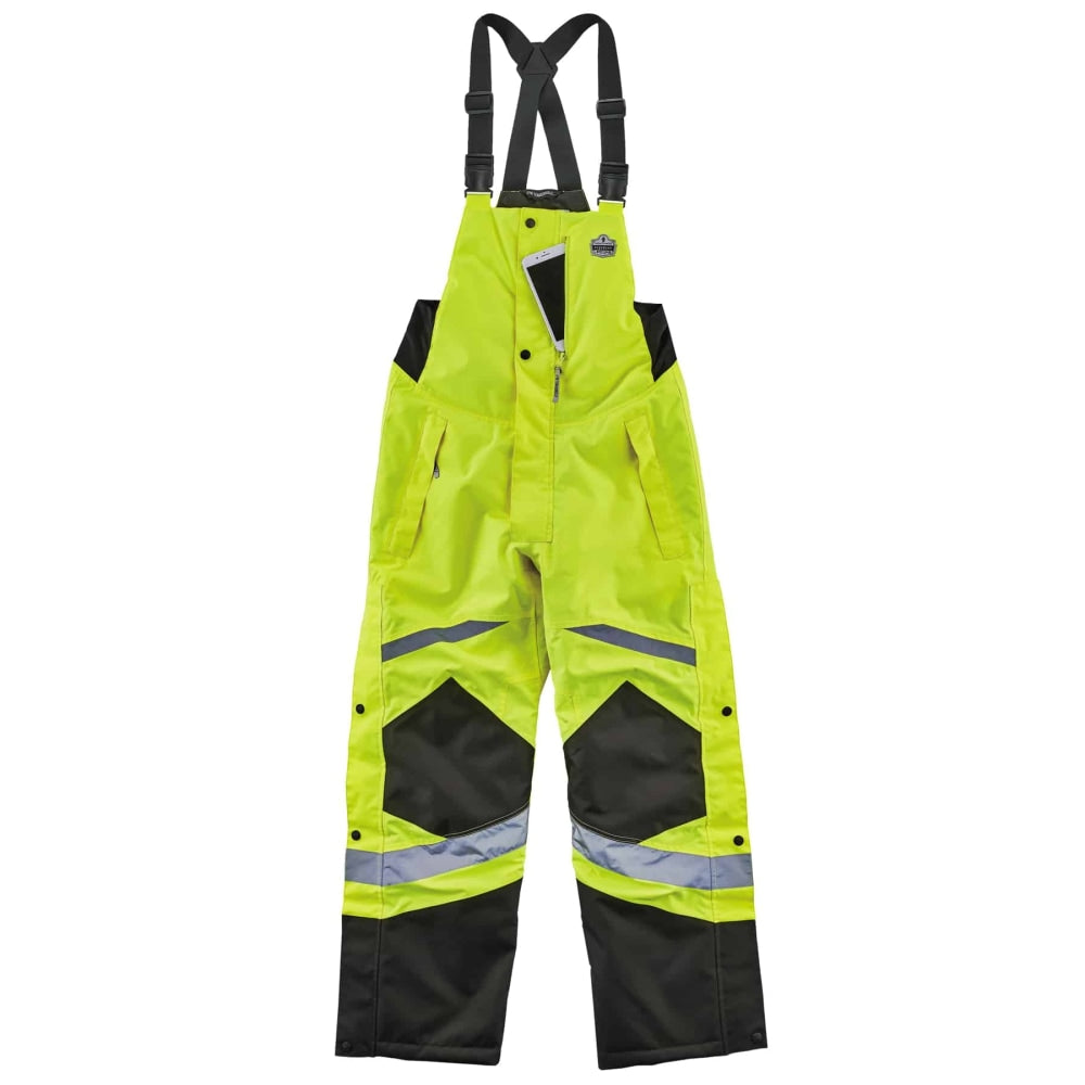 Ergodyne GloWear 8928 Class E Hi-Vis Insulated Bibs, 5X, Lime