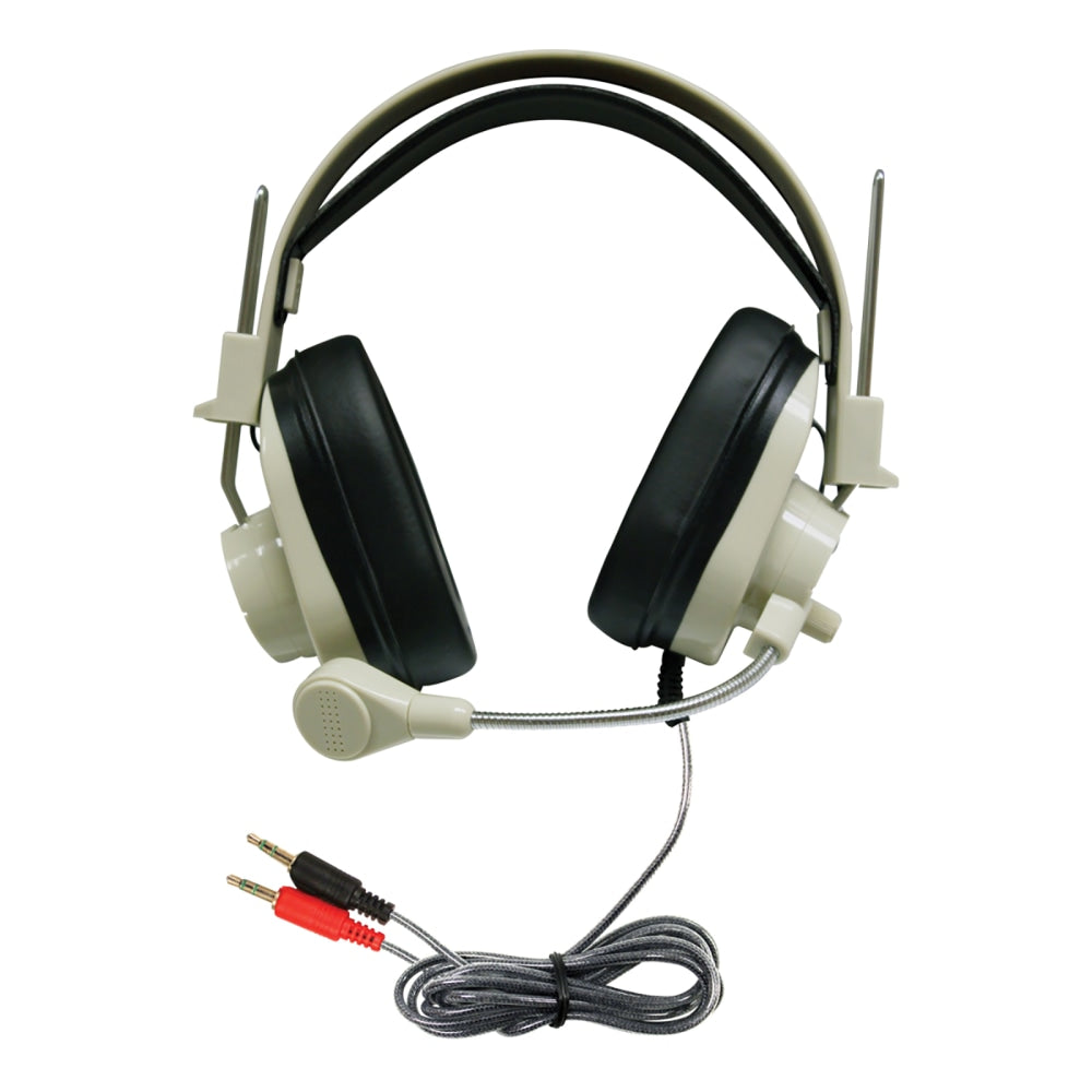 HamiltonBuhl Deluxe Multimedia HA-66M Over-Ear Headphones With Mic, Tan/Black