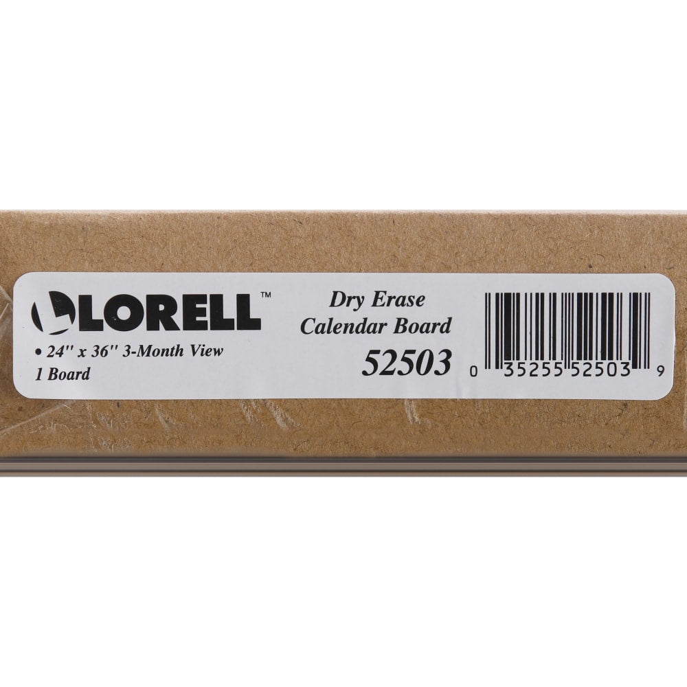 Lorell Magnetic Unframed Dry-Erase Calendar Whiteboard, 36in x 24in, Frost