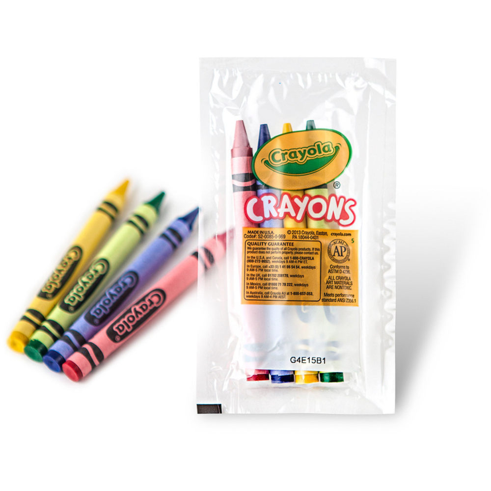 Crayola Cello Crayons, Assorted Colors, 4 Crayons Per Pack, Carton Of 360 Packs