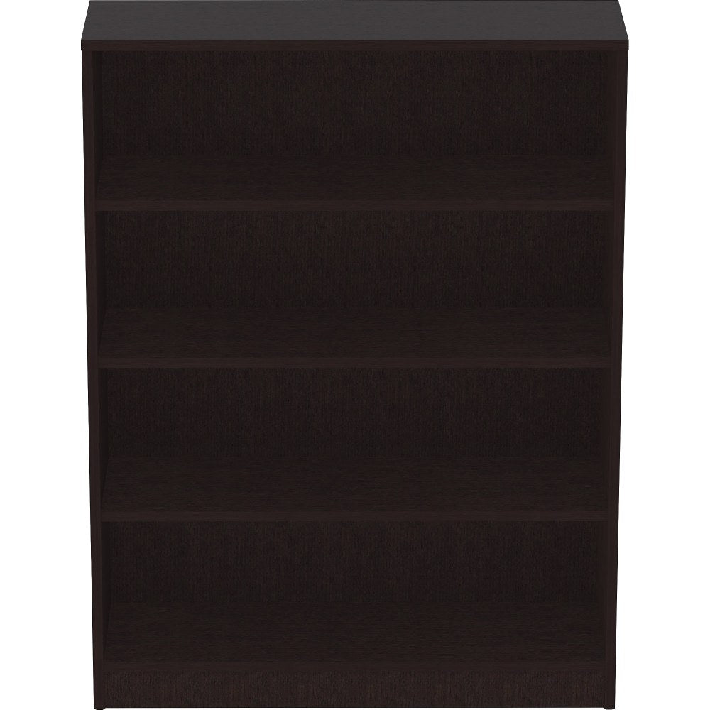 Lorell Essentials 48inH 4-Shelf Bookshelf, Espresso