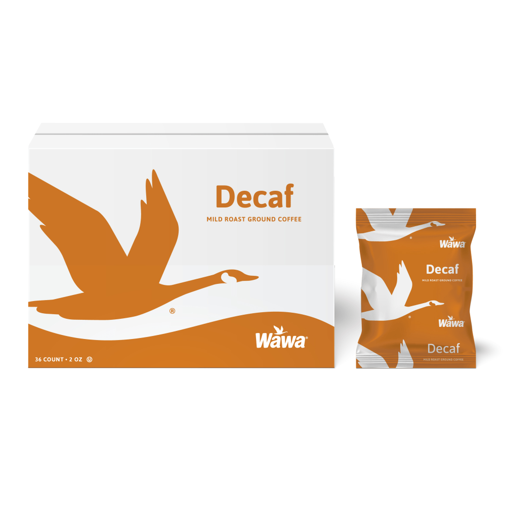 WaWa Original Coffee, Decaffeinated, Carton Of 36