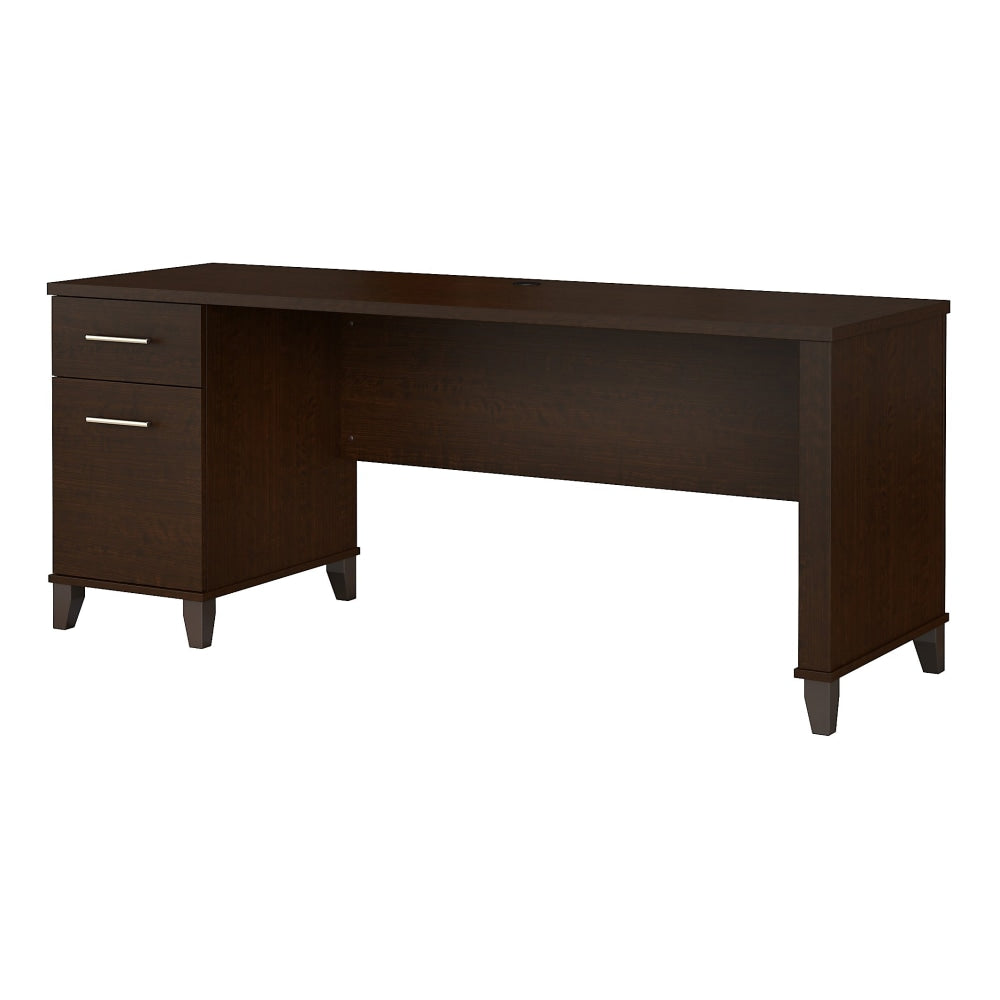 Bush Furniture Somerset Office 72inW Computer Desk With Drawers, Mocha Cherry, Standard Delivery