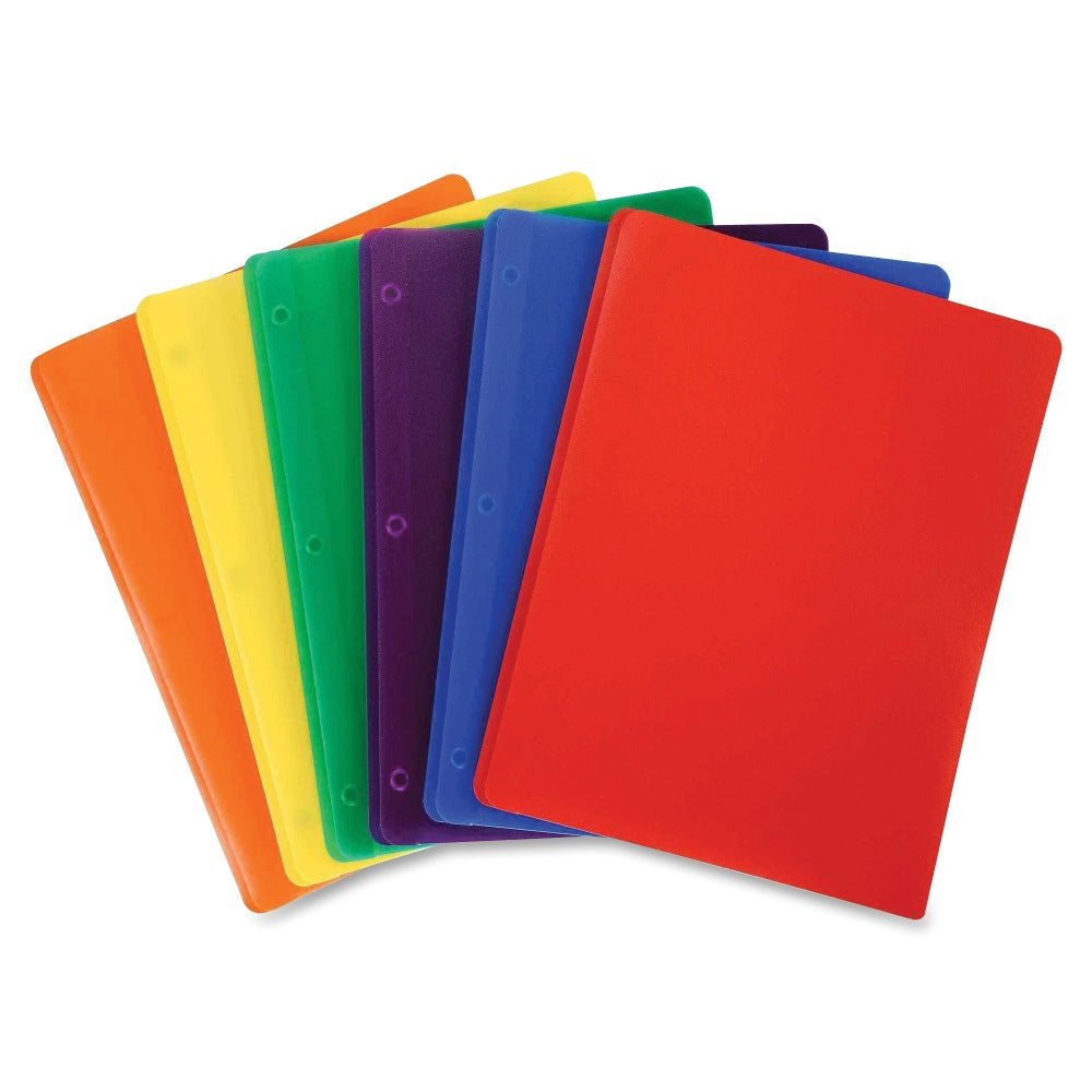 Business Source 2-pocket Poly Portfolio - Letter - 8 1/2in x 11in Sheet Size - 30 Sheet Capacity - 2 Pocket(s) - Poly - Orange - 1 Each